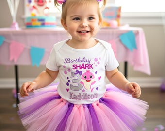 Personalized Shark Birthday Shirt | Custom Name & Age