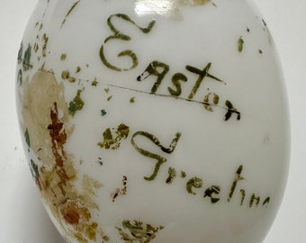 Victorian blown milk glass Easter egg