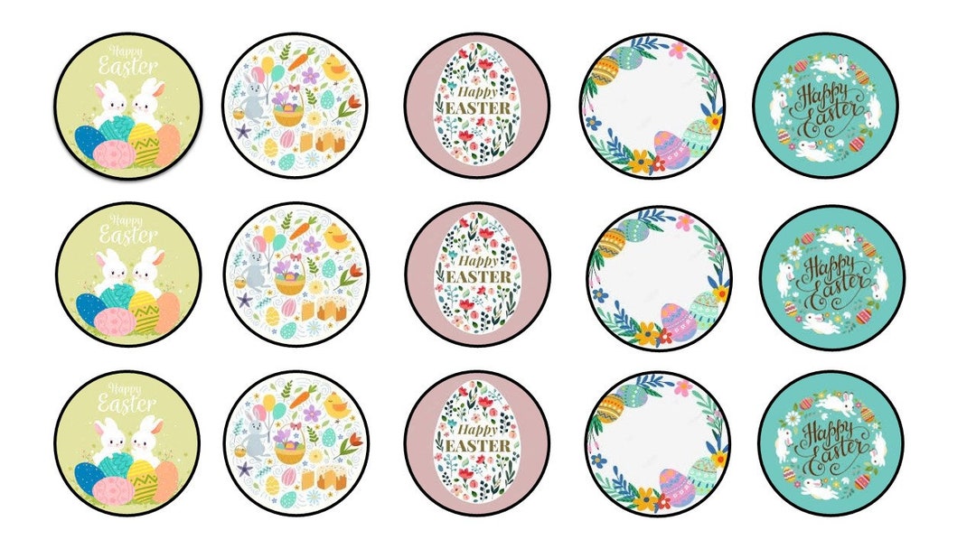 15 Precut Edible EASTER Cupcake Toppers Etsy