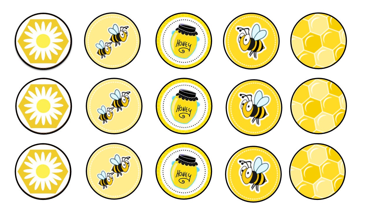 15 Pre Cut Edible Bee Cupcake Toppers - Etsy 15-pre-cut-edible-bee-cupcake-toppers-etsy