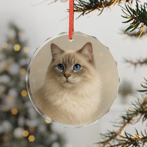 Ragdoll Katze Ornament - Kristall Glas Weihnachtsdekoration