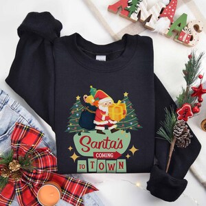 Christmas Crewneck, Sweatshirt for Christmas, Graphic sweatshirts, Santa sweatshirts, sweaters for her, Cartoon sweaters, Gifts for her