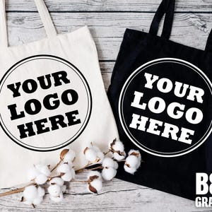 Custom Tote Bag, Personalized Tote Bags, Promotional Tote Bag, Your Text, Image, Trade Show Gift Bag, Custom Shopper, Shopping Bags