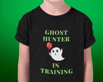 Ghost Hunter in Training T shirt for kids, gift for young ghosthunter, parnormal fan, Ghost Adventure fan, Halloween shirt for kids