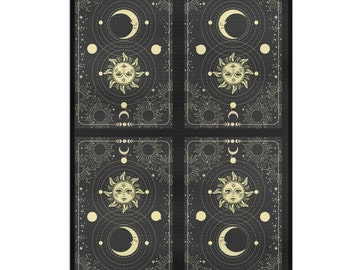 Moon Tarot Card Tea Towel- Moon Lover Gift, Celestial lover gift, cool paranormal gift, Tarot card gift, Psychic gift idea, cool house gift