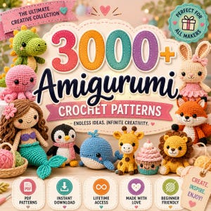Meer dan 3000 haakpatronen voor amigurumi: Megabundel (PDF-download)