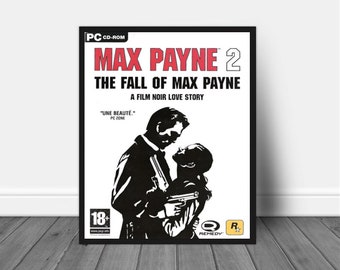 Max Payne 2: The Fall Of Max Payne Box Art UPSCALED, Max Payne 2 Cover Art, Game Art, Gamer Gift, Video Game art, Gamer Print