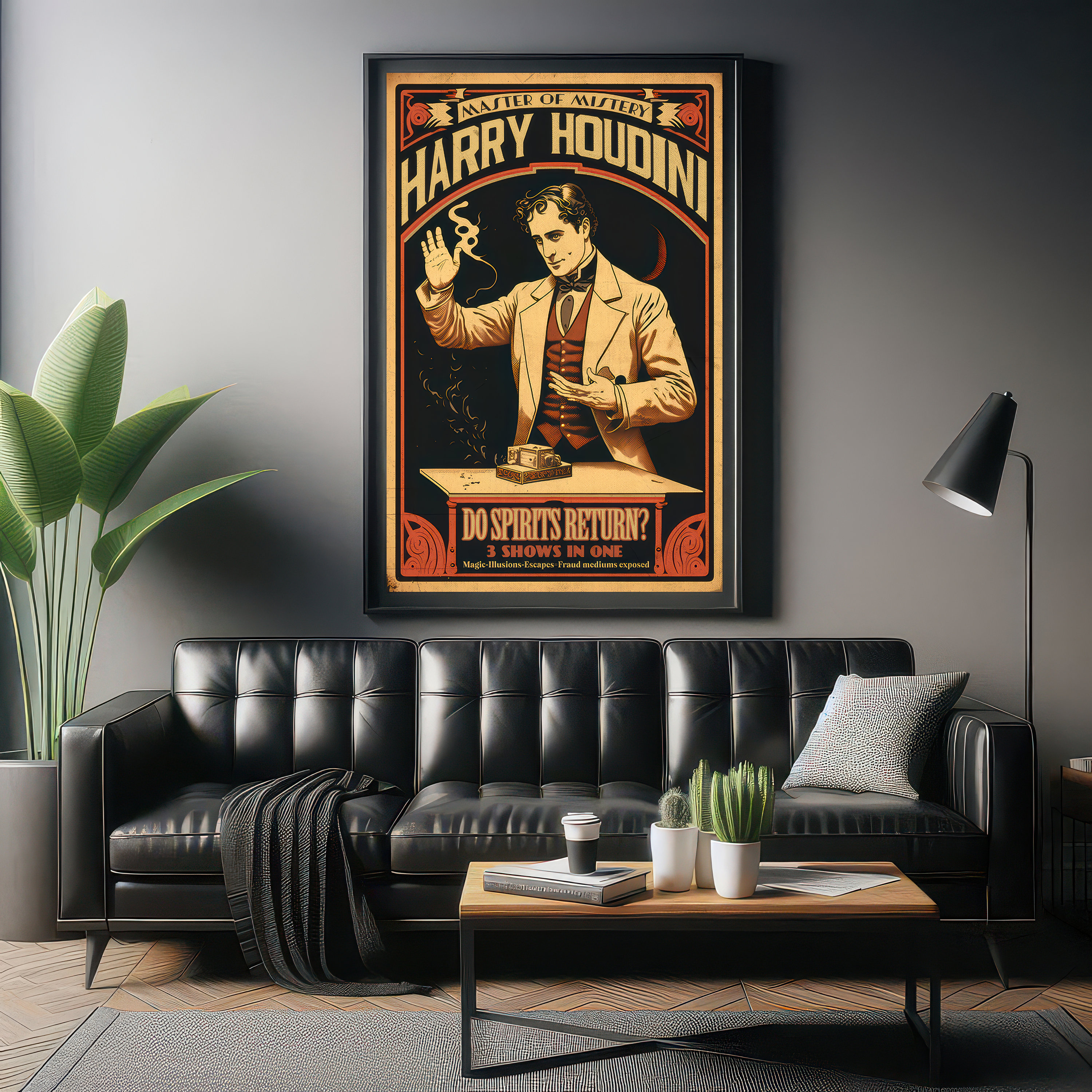 Harry Houdini UPSCALED, Harry Houdini Art, Harry Houdini Poster , Harry ...