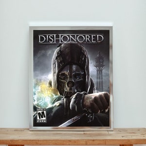 Dishonored Box Art UPSCALED, Dishonored Cover Art, Game Art, Gamer Gift, Video Game art, Gamer Print, Gamer Wall Decor