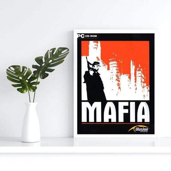 MAFIA Cover Art UPSCALED,MAFIA Box Art, Game Art, Gamer Gift