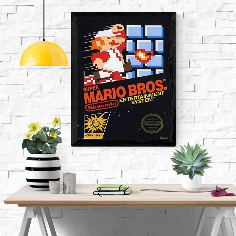Super Mario Bros Box Art UPSCALED, Super Mario Cover Art, Game Art