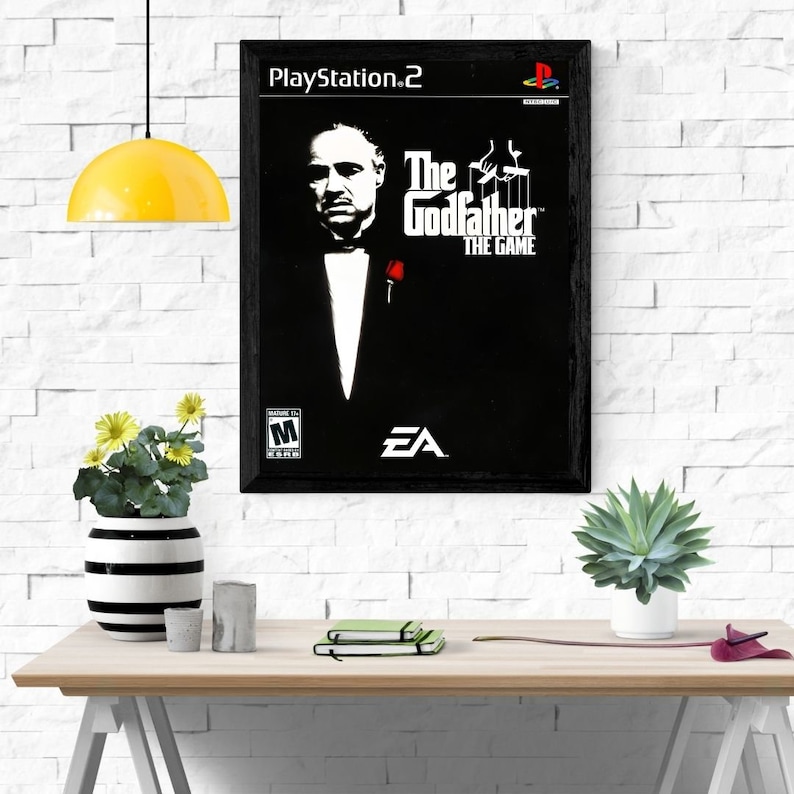 The Godfather the Game Wall Art UPSCALED, the Godfather Box Art, Retro ...