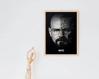 Walter White Art Print, Breaking Bad Portrait (digital Download