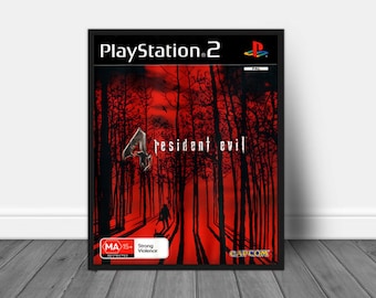 Resident Evil 4 Box Art upscaled, Resident Evil 4 Cover Art, Videospielkunst, Gamer Geschenk, Videospielkunst, Gamerdruck, Gamerwanddekor