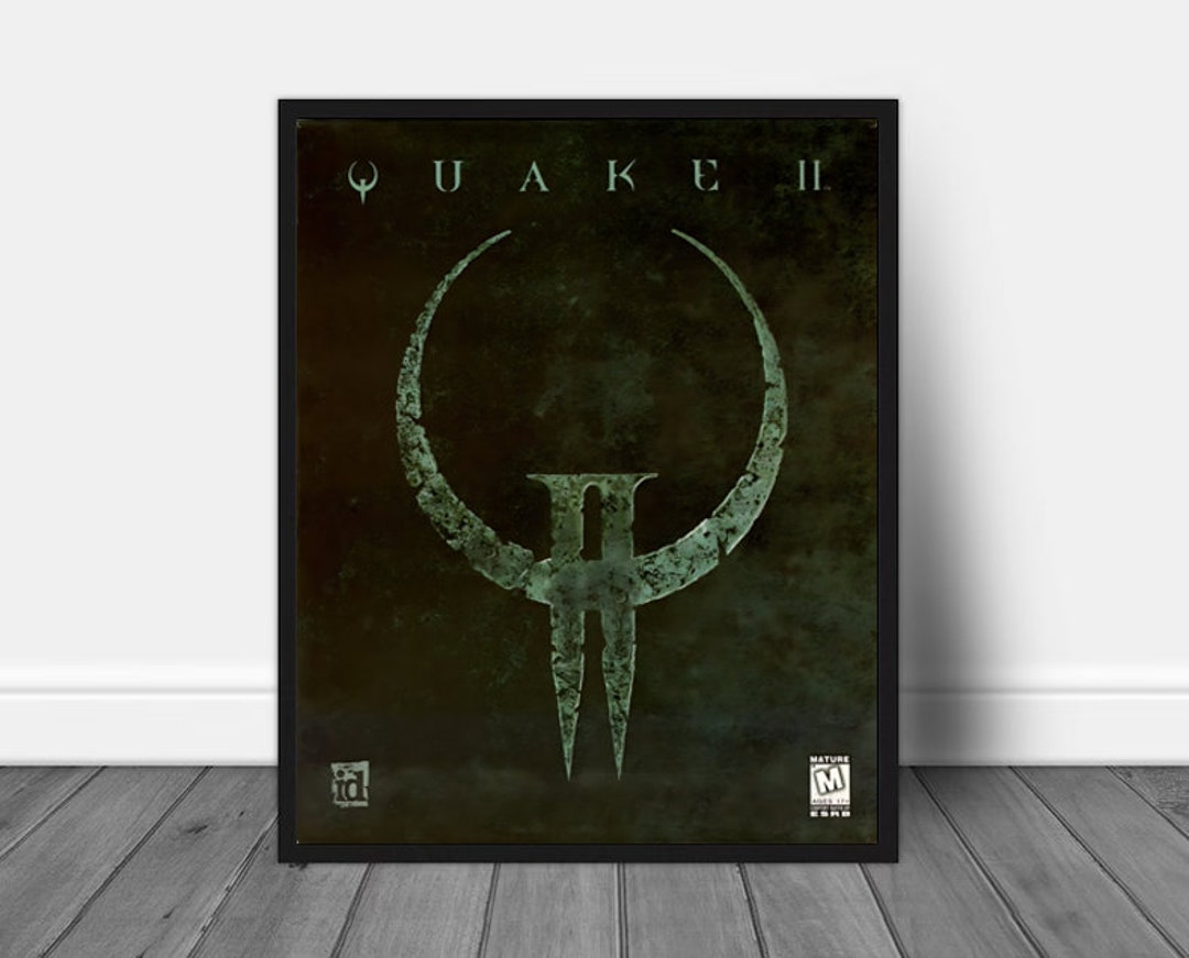 Quake Box Quake 2 Box Art UPSCALED, Quake 2 Cover Art, Game Art, Gamer Gift ...