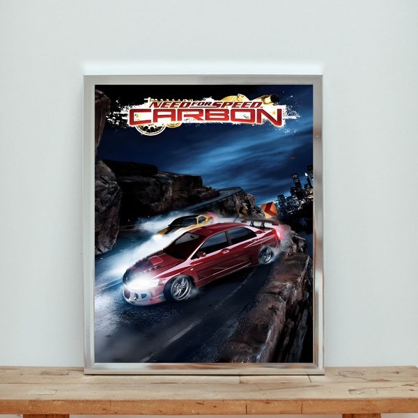 Need For Speed Carbon Box Art UPSCALED, NFS Carbon Cover Art, Game Art, Gamer Gift, Video Game art, Gamer Print