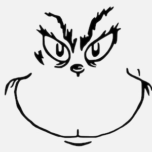 The Grinch Smile Digitized for Embroidery