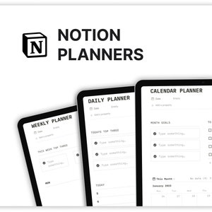 Notion Template | DAILY, WEEKLY, MONTHLY Planner | Minimal Planner | Notion Editable Template | Notion Organizer | Digital Planer