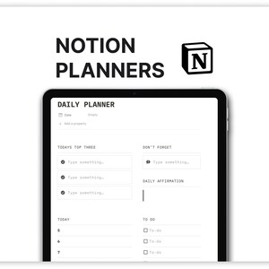 Notion Template | DAILY, WEEKLY, MONTHLY Planner | Minimal Planner | Notion Editable Template | Notion Organizer | Digital Planer