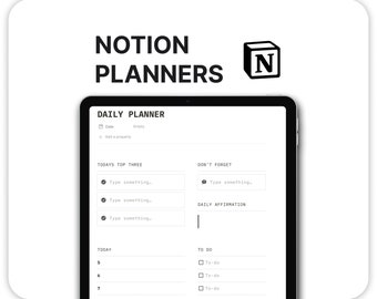 Notion Template | DAILY, WEEKLY, MONTHLY Planner | Minimal Planner | Notion Editable Template | Notion Organizer | Digital Planer