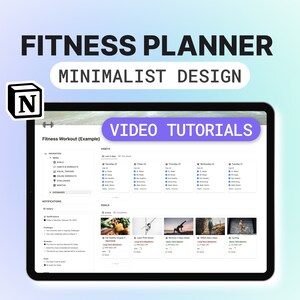 Notion Template Fitness Planner | Notion Workout Template Notion Dashboard | Fitness Template | Notion planner template