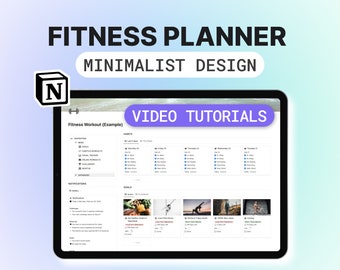 Notion Template Fitness Planner | Notion Workout Template Notion Dashboard | Fitness Template | Notion planner template
