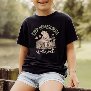 Keep Homeschool Weird Shirt, Cottagecore Homeschool Shirt, Nature Homeschool Shirt, Homeschooling Kid Shirt, Nature Lover T-Shirt