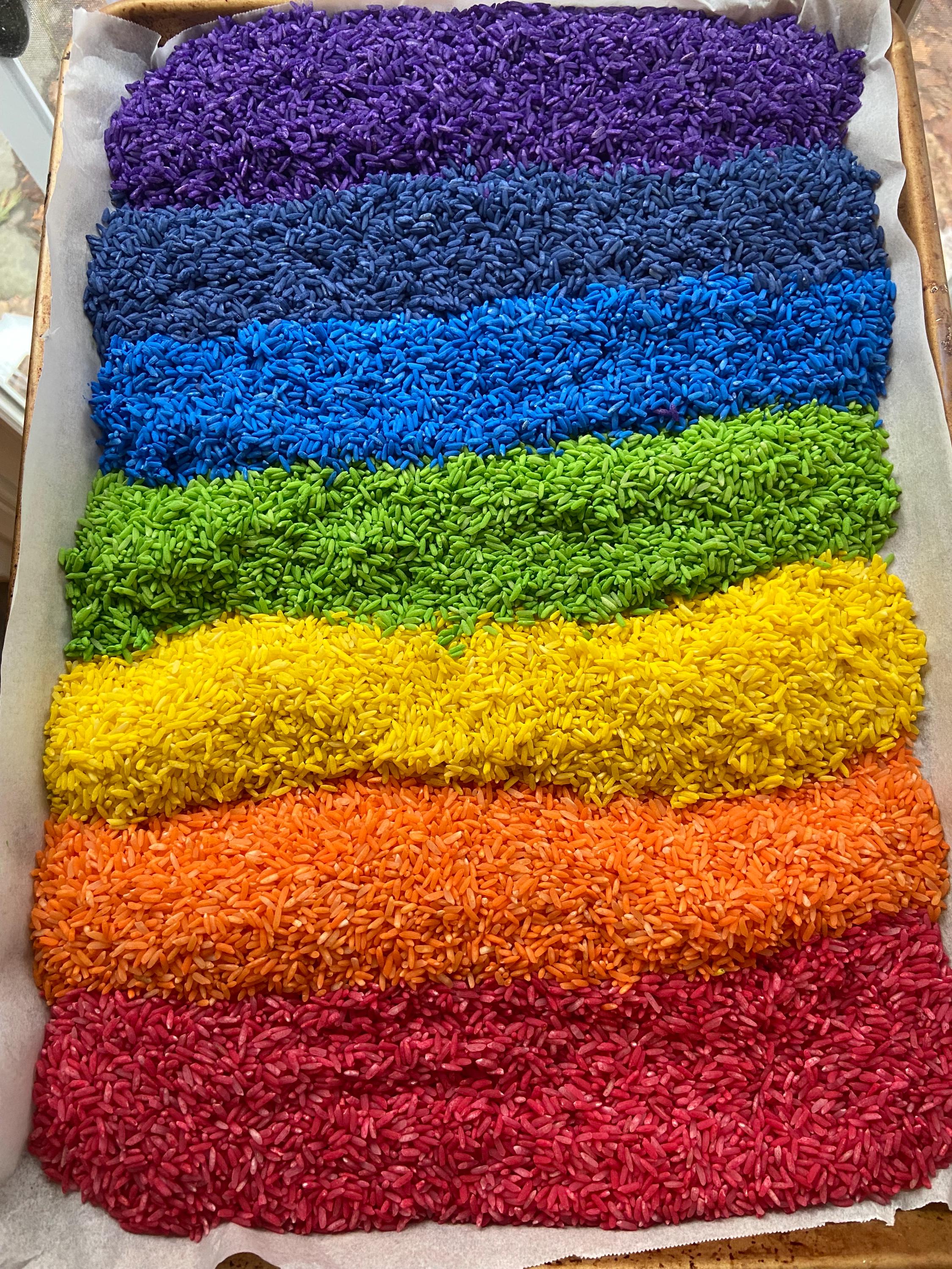Rainbow Rice Sensory Bin Filler Scented Sensory Bin Rice Sensory Play ...