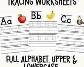 Alphabet Tracing Worksheets Simple ABC Handwriting Practice for Homeschool Printable Letter Tracing Practice