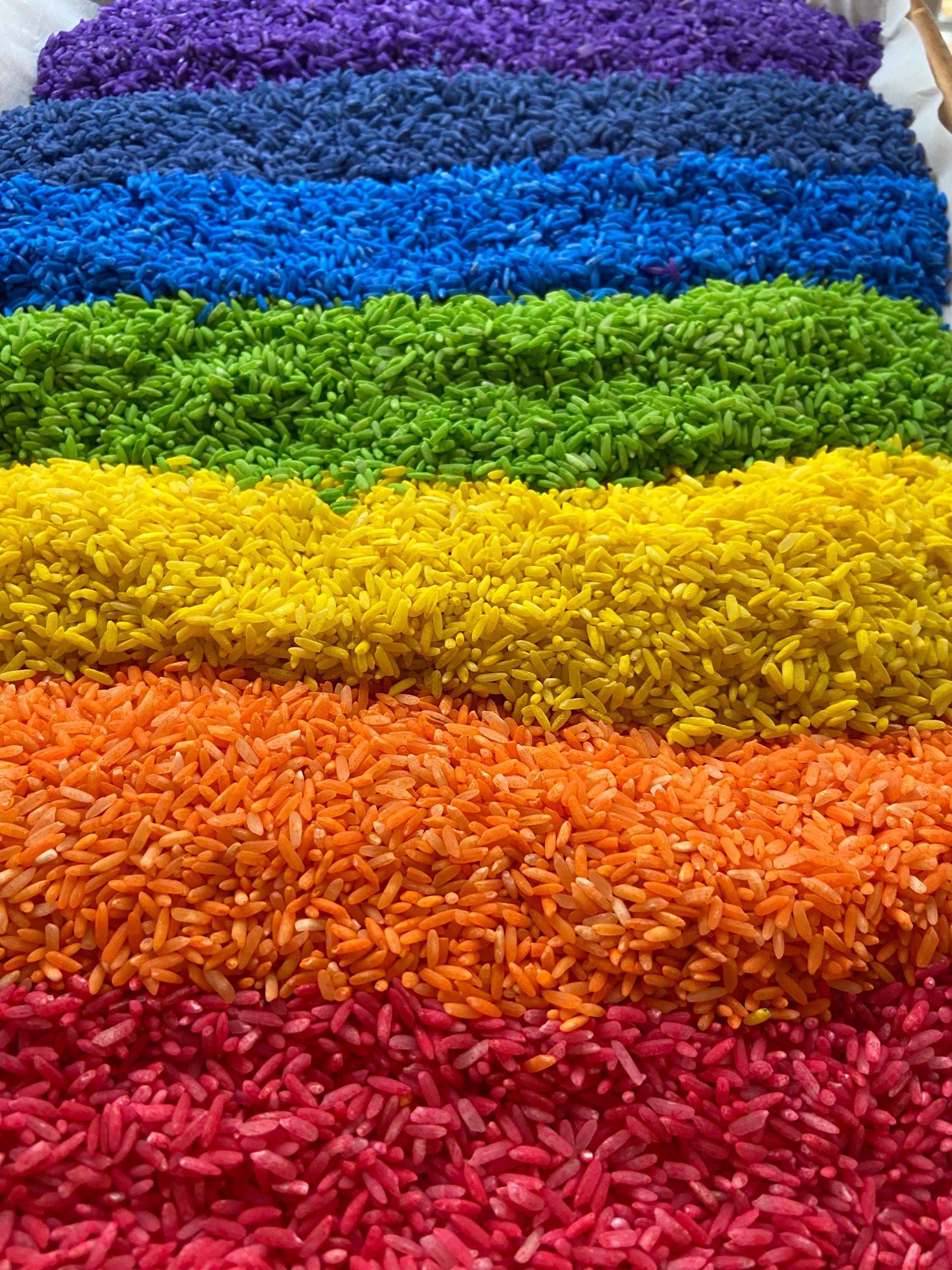 Rainbow Rice Sensory Bin Filler Scented Sensory Bin Rice Sensory Play ...