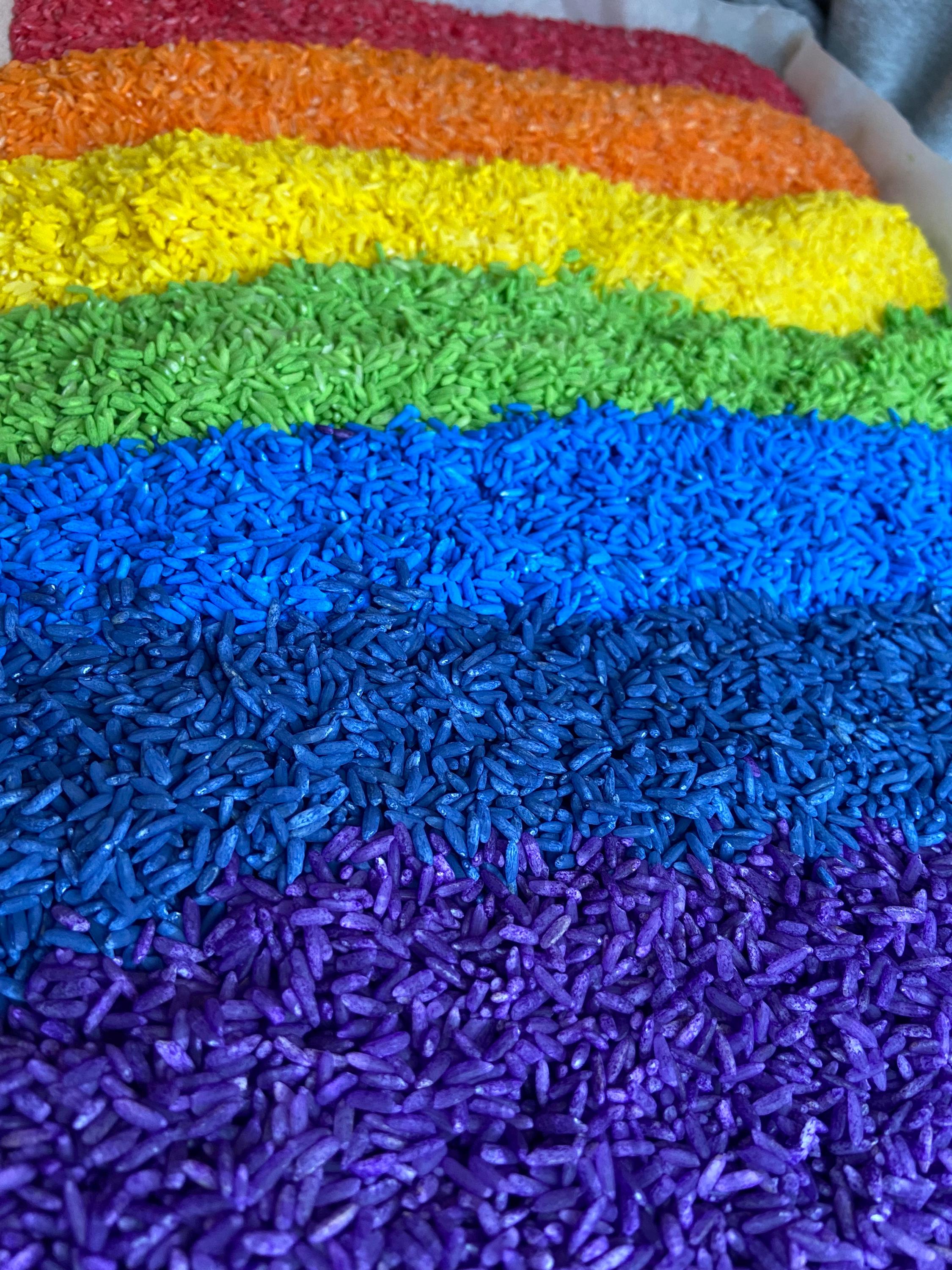 Rainbow Rice Sensory Bin Filler Scented Sensory Bin Rice Sensory Play ...