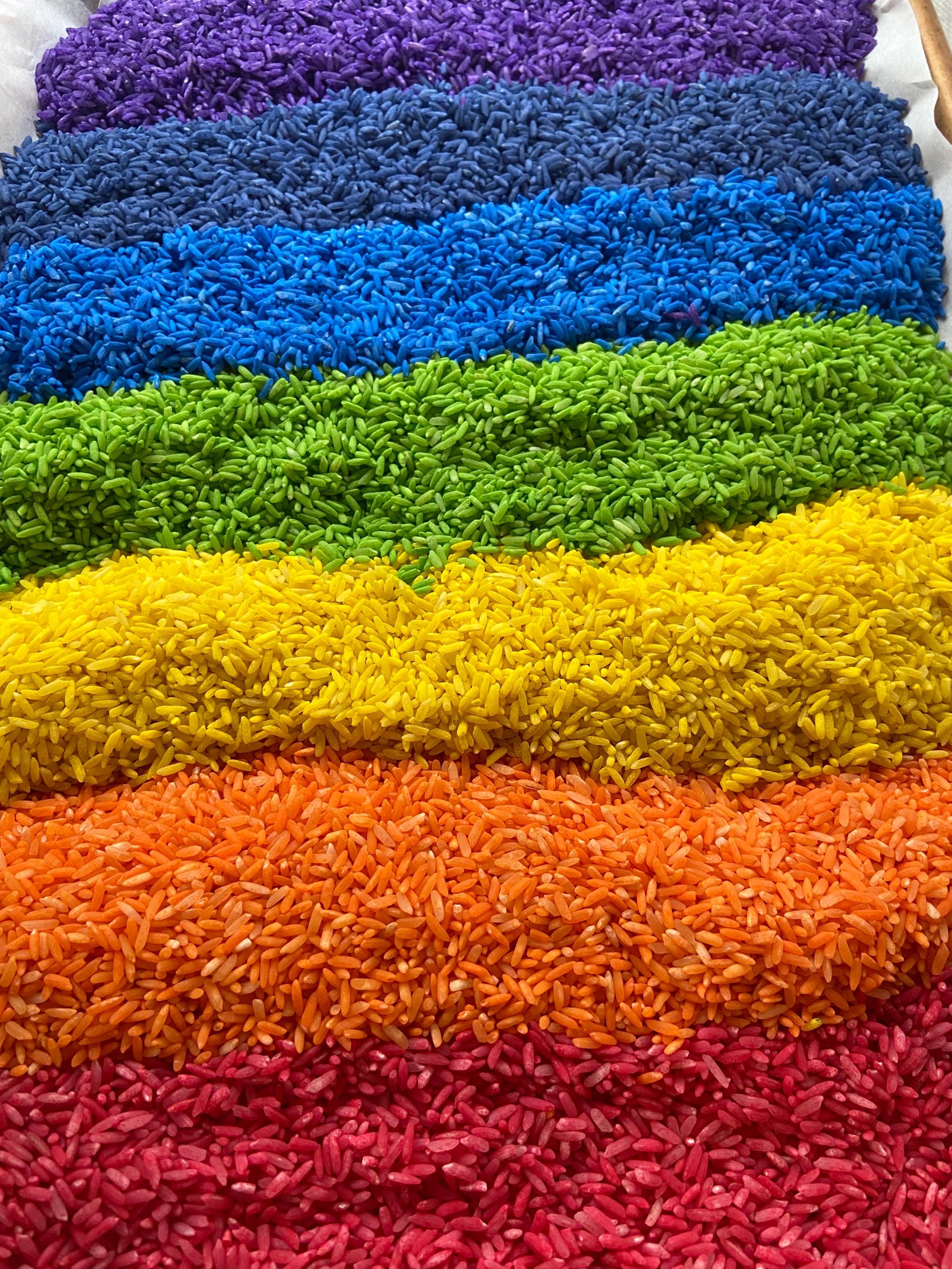 Rainbow Rice Sensory Bin Filler Scented Sensory Bin Rice Sensory Play ...