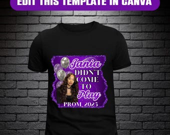 Prom Send Off Shirt Template: Group & Family Shirts (Digital File)