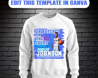 Basketball T-Shirt Design Template: Game Day Canva File