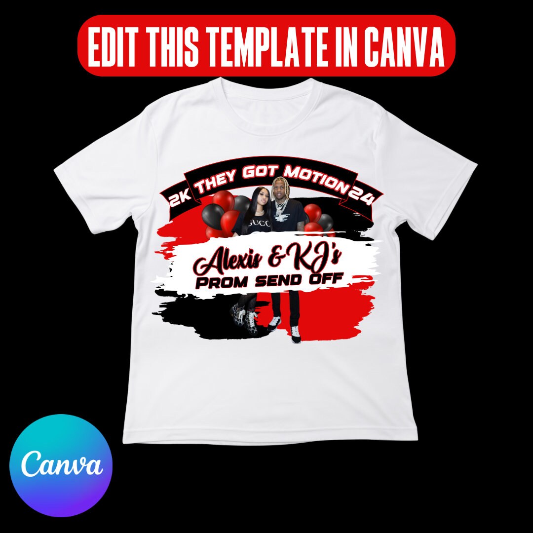 Prom Send off T Shirt Design, Editable in Canva, 2024 Prom T Shirt