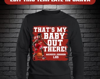 Basketball Mom T-Shirt Design: Game Day Template (Canva Editable)