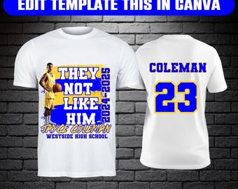 Basketball T-Shirt Design Template: Game Day Sublimation (Editable in Canva)