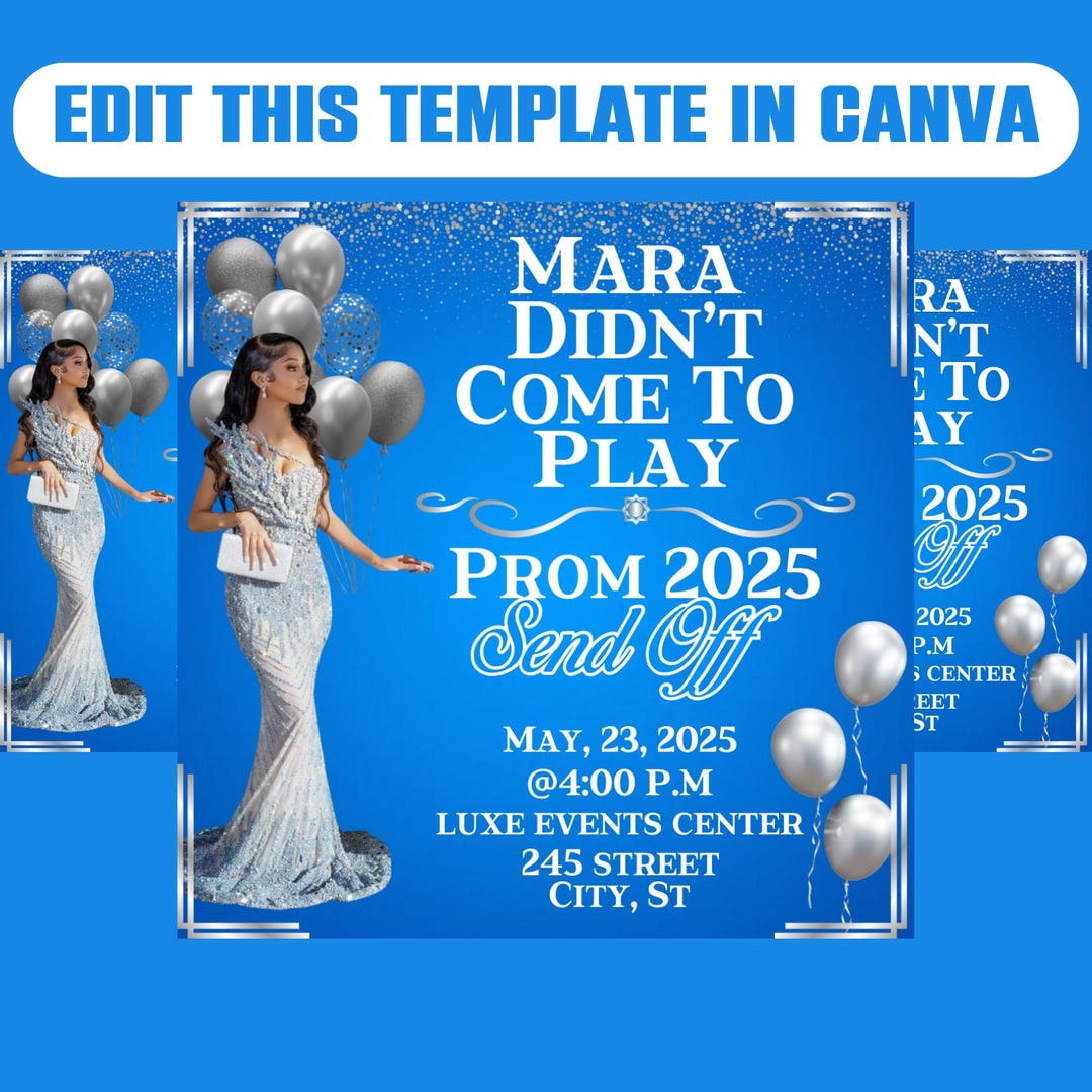Prom Send off Flyer: Editable Invitation Template (canva) - Etsy