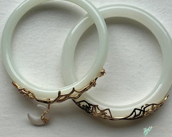 Bone Orchid Bracelet, Love Between Fairy And Devil Bangle, Jade Glaze Bracelet, Fairytale Bangle, Love Bracelet