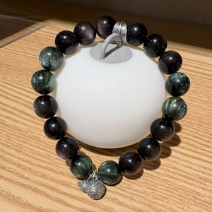 Luxury Natural Crystal Bracelet - Obsidian