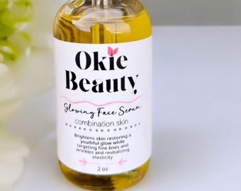 Glowing Face Serum | Organic Face Oil | Natural Vitamin A and E | Anti-wrinkle Brightening Smoothing | Rich in fatty acids