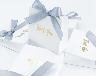 Thank You Wedding Favors Gift Box 100 Thank you Gift Bag, Thanks Gift Box, Wedding Birthday Party, Bridal Shower Favors Bag