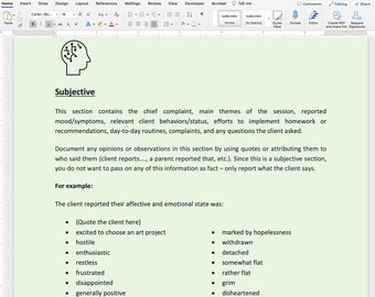 Therapy SOAP Note Template: Prompts for Therapists (45 Pages)