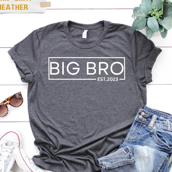 Big Bro Est 2023 Shirt, Bday Gift for Son, Baby Announcement,  Big Bro Est 2024 Tee, Promoted Brother Tee, Birthday Present For Brother