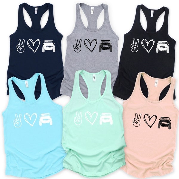 American Off road Tank top, Adventure Offroad Tees,Funny Peace Love Tops, Offroad Tee, USA Flag Tops, US, 4WD Offroad,  Cute Offroad