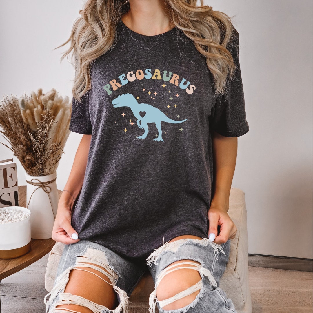 Funny Pregosaurus Tshirt for Baby Shower,funny Gift for Expecting Mom ...