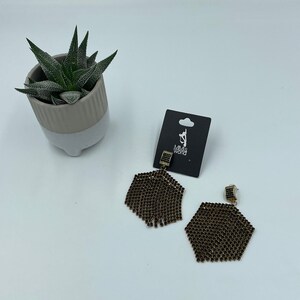 Black and gold earrings
