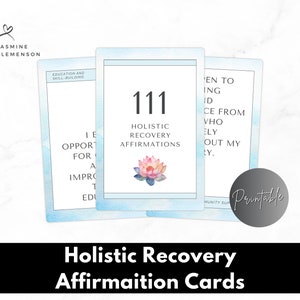votre chemin vers le renouveau | 111 cartes d'affirmation pour le rétablissement holistique | Affirmation en pleine conscience | Citations bien-être | Téléchargement numérique