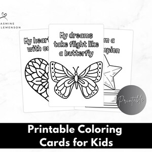 Druckbare Malkarten für Kinder - Positive Affirmation Pack für Selbstvertrauen, Achtsamkeit & bildschirmfreies Spielen