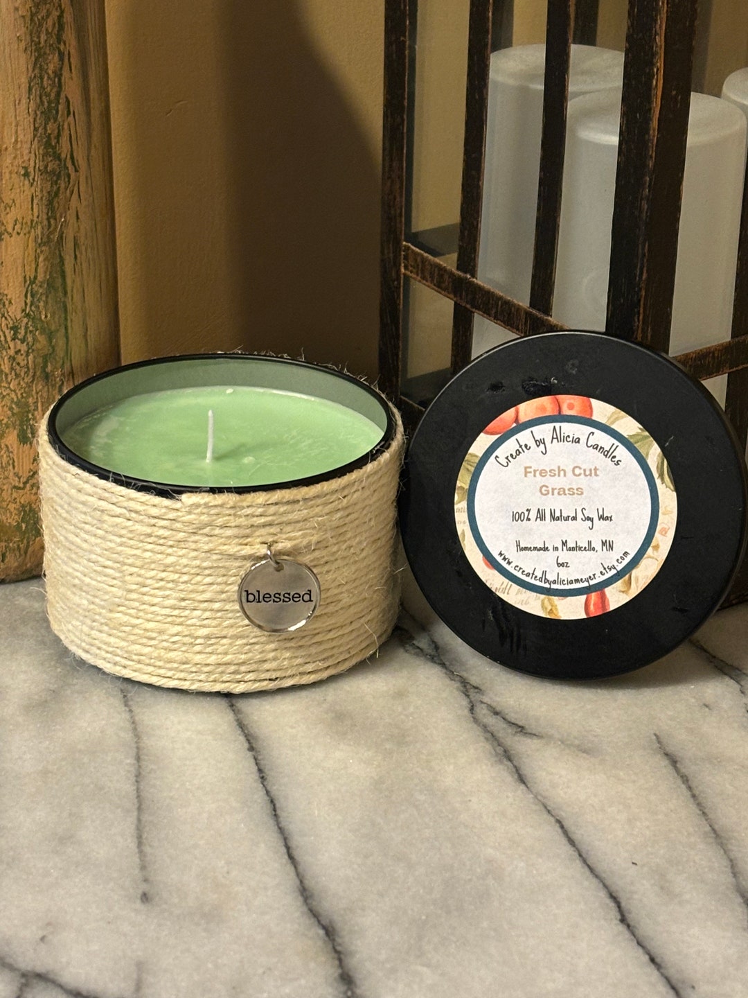 Fresh Cut Grass Candle 6oz Etsy
